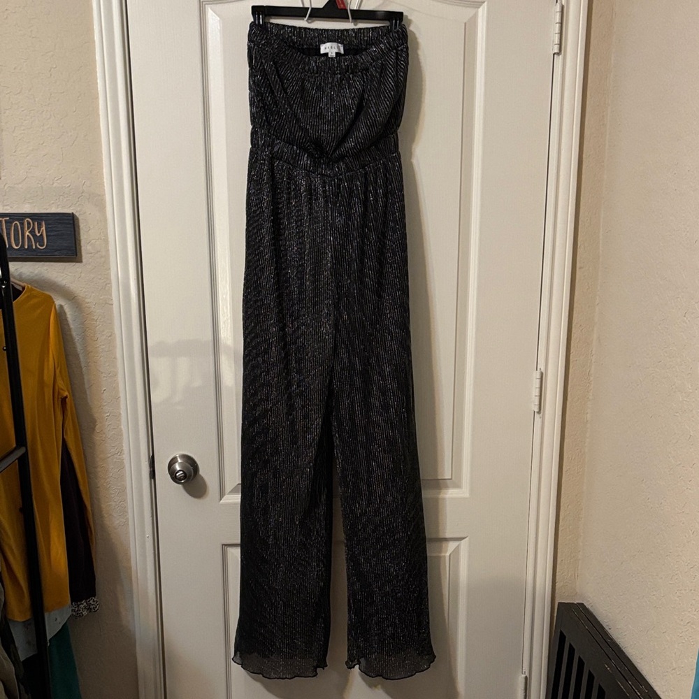 Chic Black Strapless Jumpsuit